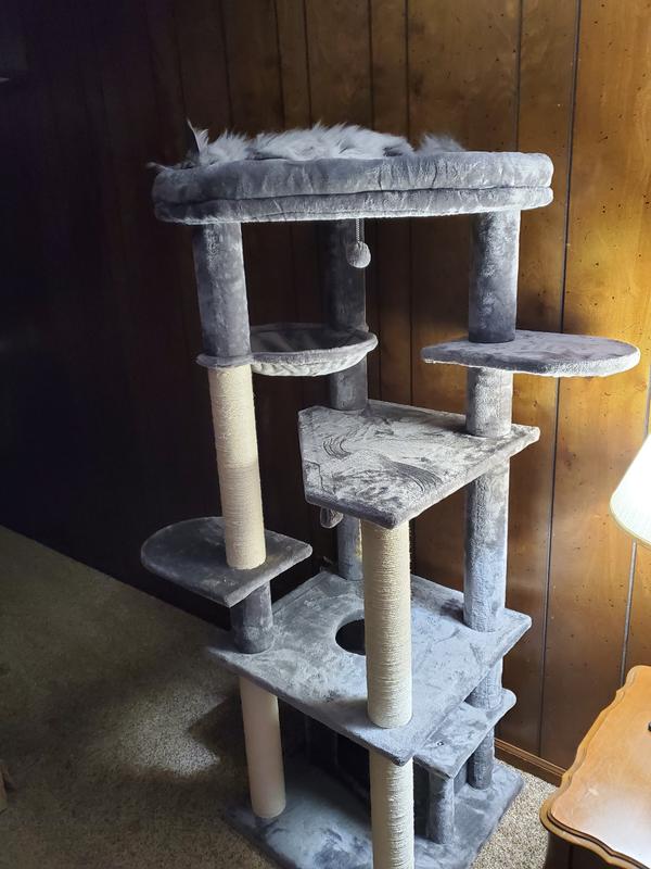 FRISCO 65in XXL Heavy Duty Cat Tree, Gray