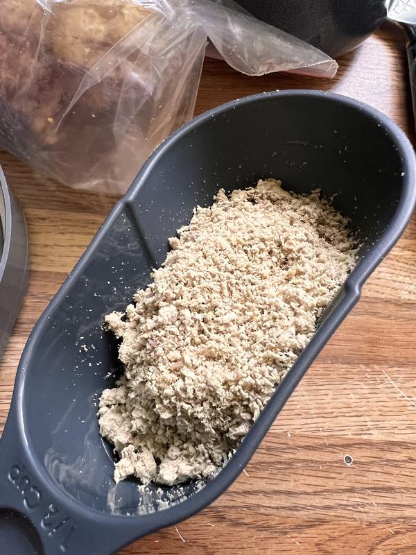 1/4 bag was like this “Dust” - if I wanted the “Dinner Dust” that they sell, I would have ordered it! Too bad my dog doesn’t like it!