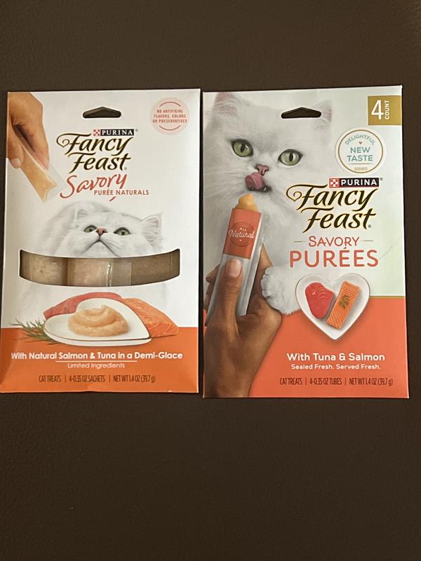 Favored treat on left and new disliked treat on right.