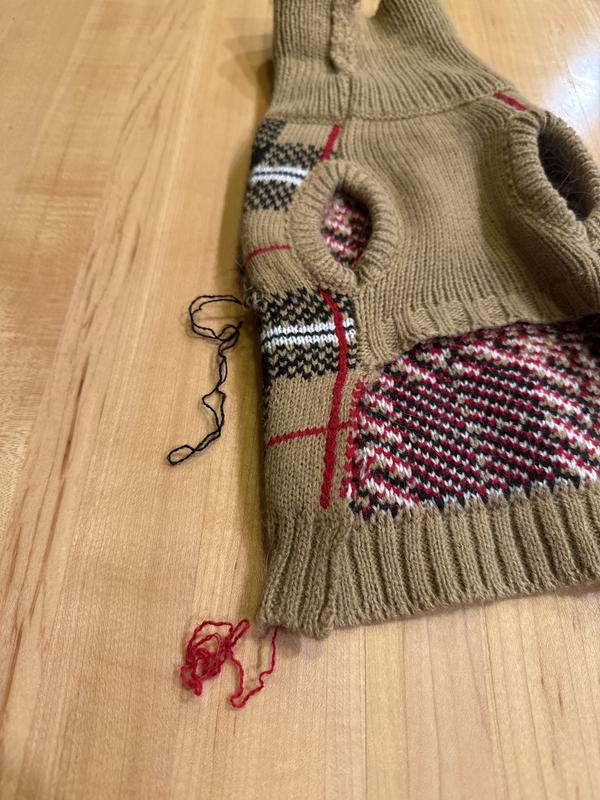 You can see the pulled treads