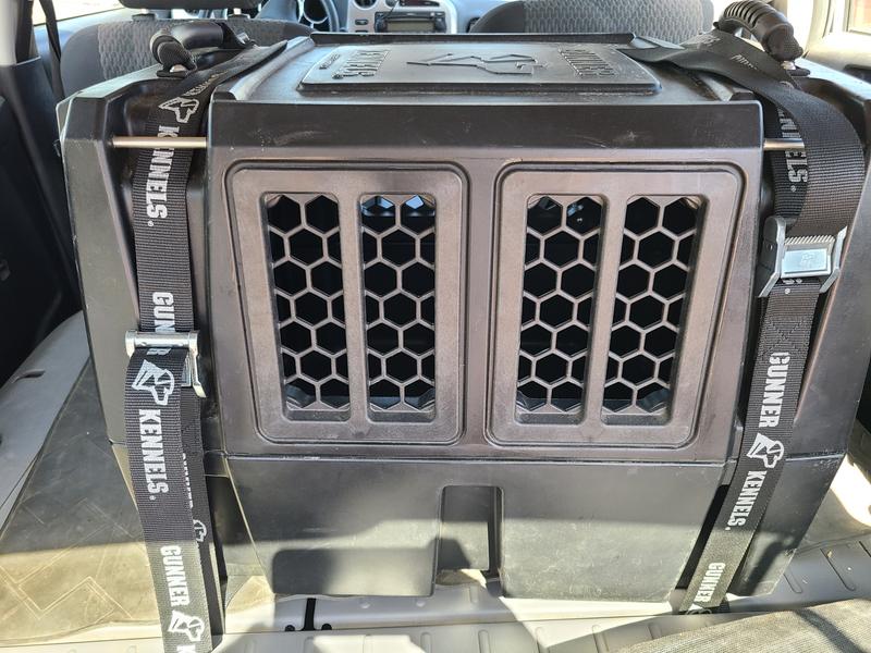 Gunner straps securing my Small Gunner Kennel