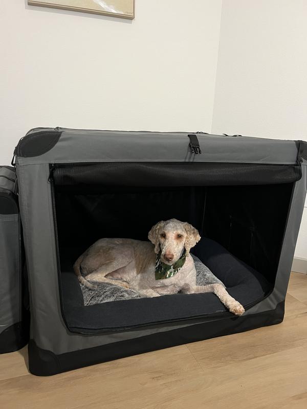 FRISCO Dog Indoor & Outdoor 3-Door Collapsible Soft-Sided Crate