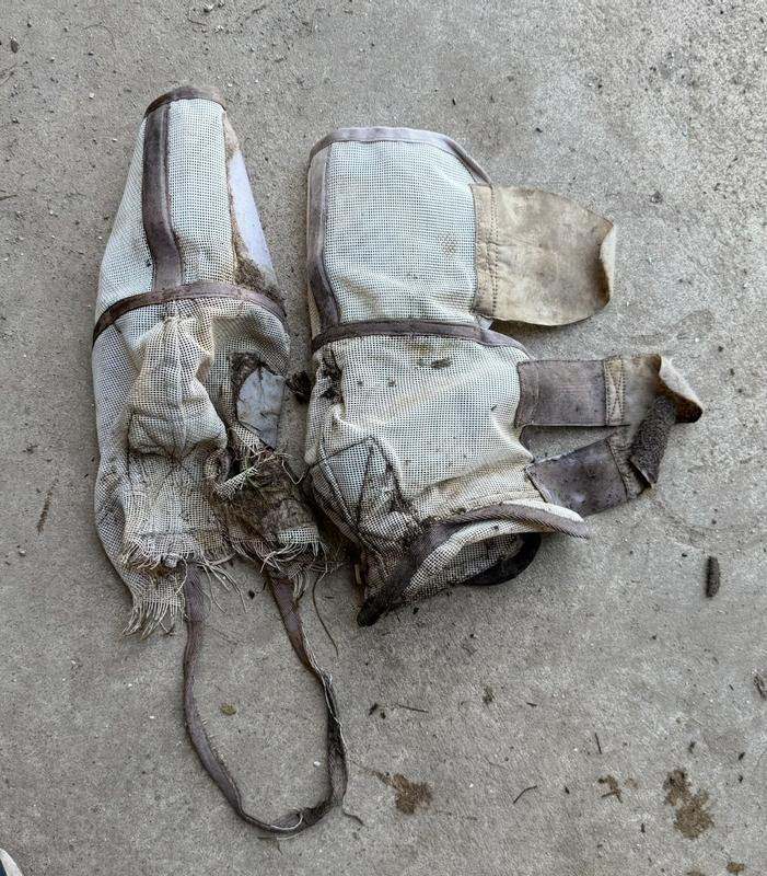 One was still on, the other was found in the field