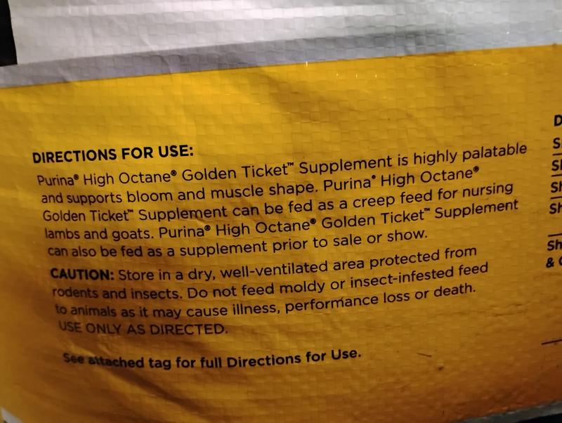 Purina High Octane Golden Ticket Show Livestock Supplement, 40-lb bag ...