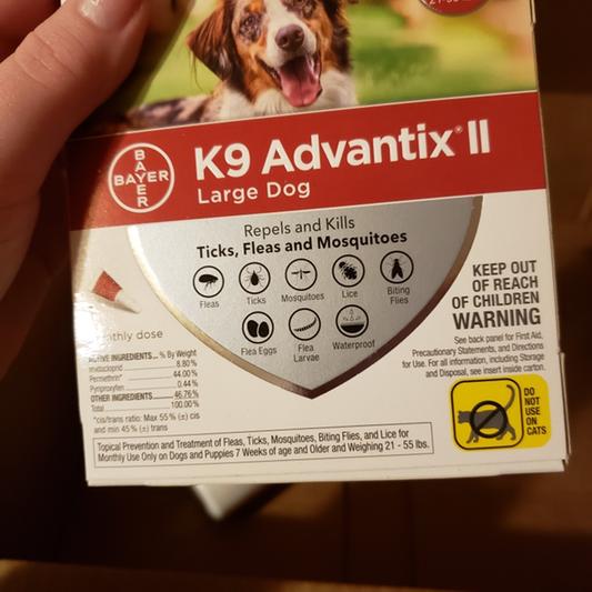 K9 ADVANTIX II Flea Tick Spot Treatment for Dogs 21 55 lbs