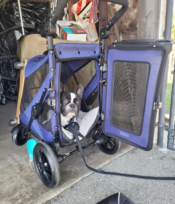 Pet Gear Excursion No-Zip Dog and Cat Stroller - Dark Platinum