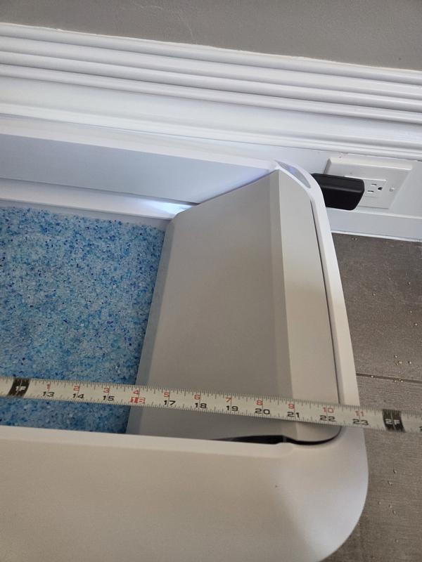 The waste area takes 6 inches of room