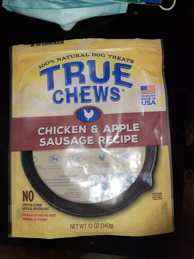 BLUE BUFFALO True Chews Natural Chicken Apple Sausage Dog Treats