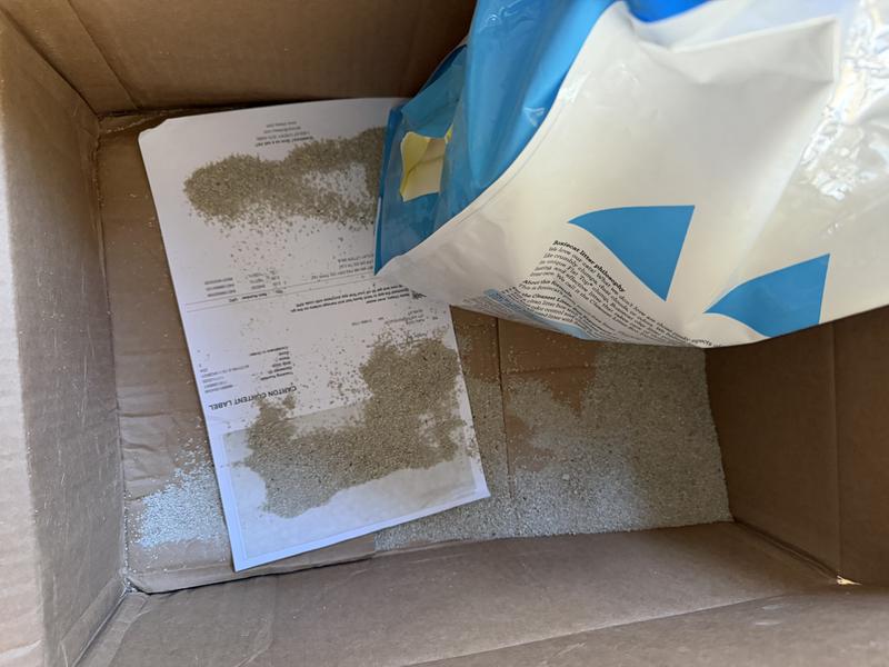 Kitty Litter that spilled out the hole.