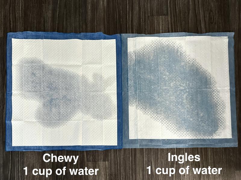 Side by side of both brands after 3 minutes