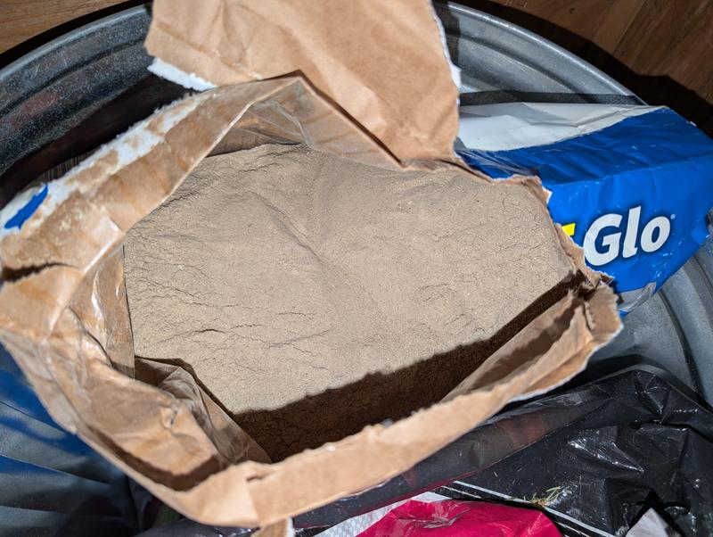 Open bag showing texture