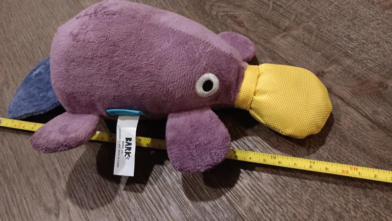 BARK Drongo Platypus Rip & Reveal Squeaky Plush Dog Toy, Purple, Small ...