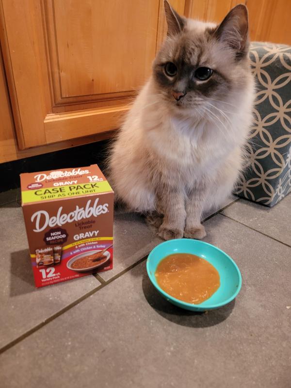 HARTZ Delectables Gravy Variety Pack Lickable Cat Treats, 1.4oz tubes