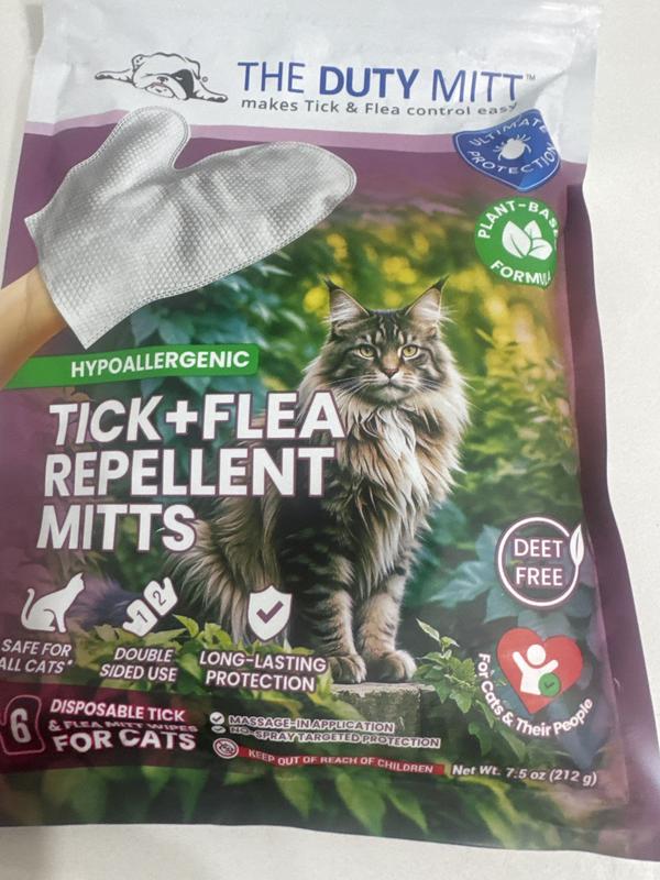 THE DUTY MITT Tick & Flea Repellent Mitt for Cats, 6 count - Chewy.com