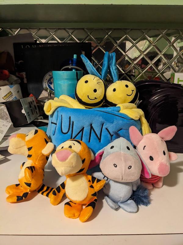 Buckle-Down Disney Dog Toy, Winnie The Pooh Hunny Pot Yellow Pet Toy,  Ballistic Nylon Plush