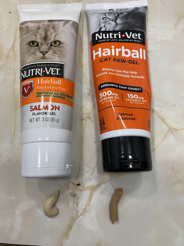 Nutri-Vet Hairball Support Paw Gel For Cats - Tasty Salmon Flavor, 3 Oz. - 50403-1