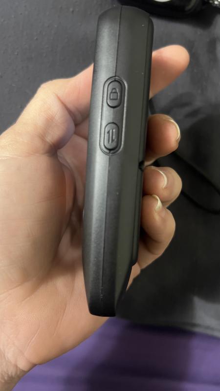 Lock button to prevent accidental shock, bottom button cycles through modes