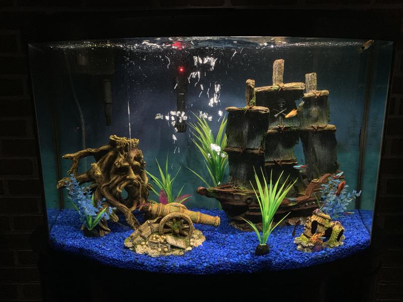 UNDERWATER TREASURES Pirate Ship Fish Aquarium Ornament 