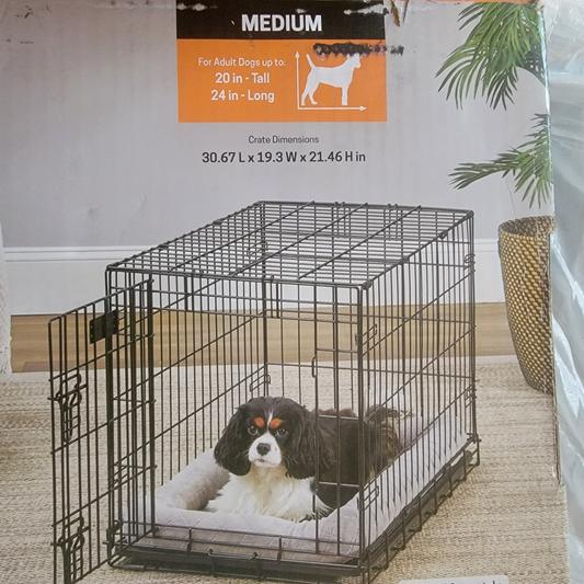 MIDWEST LifeStages Single Door Collapsible Wire Dog Crate, 30 inch 