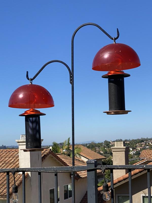 2 large bird feeders