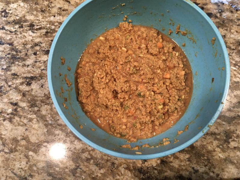 After mixing with water.