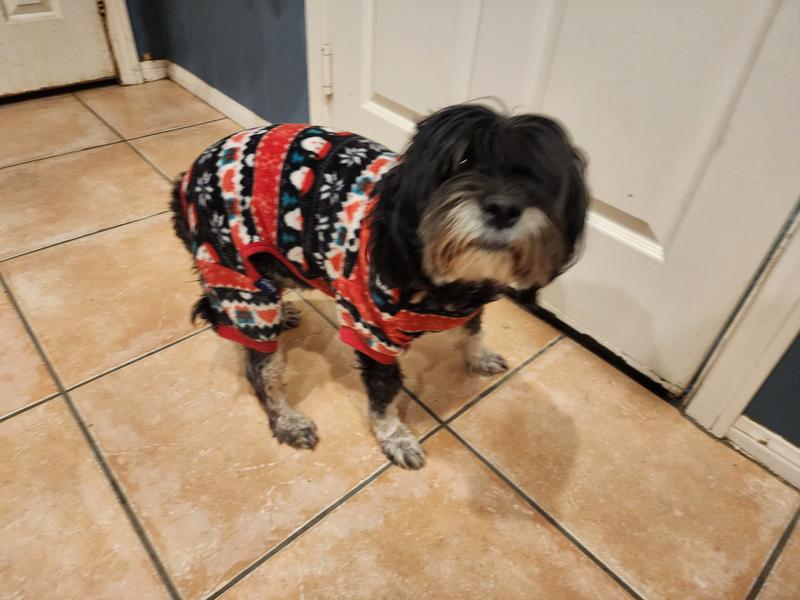 Frisco Santa Plaid Polar Fleece Dog & Cat PJs