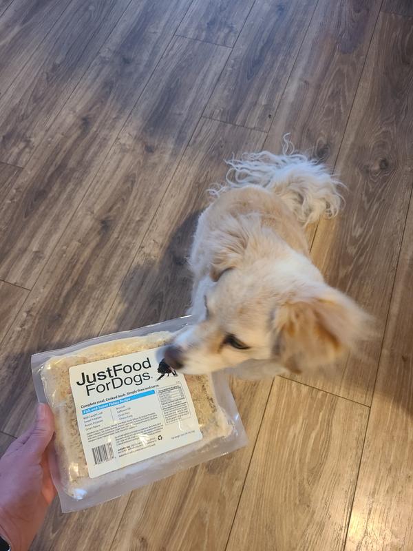 JUSTFOODFORDOGS Fish & Sweet Potato Recipe Frozen HumanGrade Fresh Dog