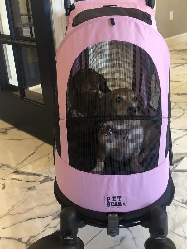 PET GEAR Excursion NoZip Dog & Cat Stroller, Mountain Lilac