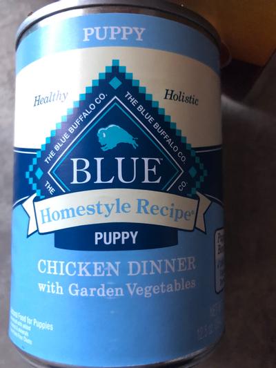 BLUE BUFFALO Homestyle Recipe Puppy Chicken Dinner with Garden