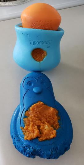 Comparison btwn both toys received same day a month ago