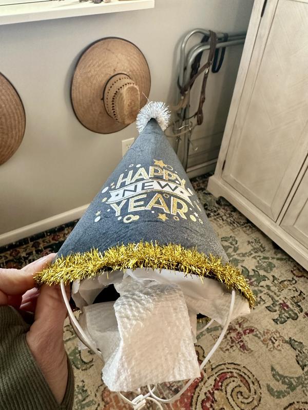 I stuffed the hat to help it take shape!