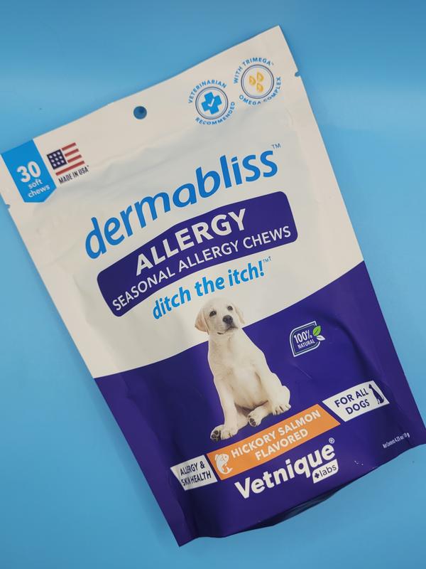 Vetnique Labs Dermabliss Allergy And Immune Salmon Flavored Seasonal