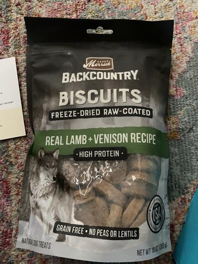Merrick Backcountry Grain Free Lamb & Venison Recipe Freeze Dried Raw Coated Biscuit Dog Treats Merrick Backcountry Grain Free Lamb & Venison Recipe Freeze Dried Raw Coated Biscuit Dog Treats