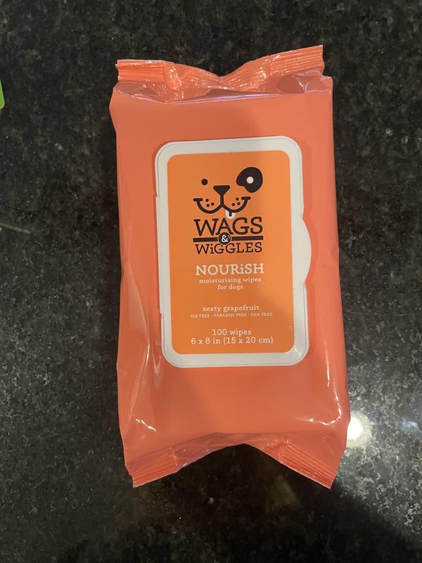 Wags & Wiggles Nourish Moisturizing Dog Wipes, 100 count