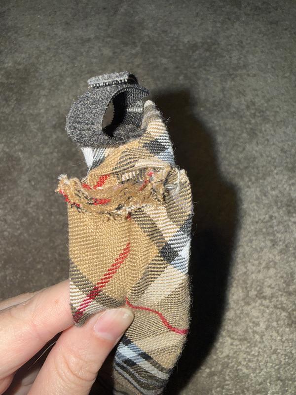 Stitching coming apart.