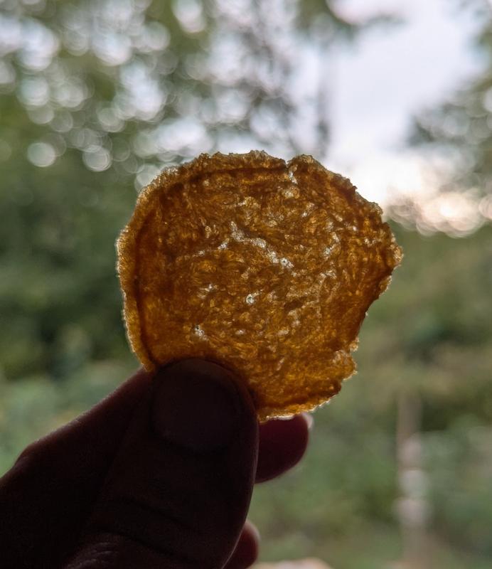 So thin!  They easily snap into smaller pieces, if that's how you want to roll.