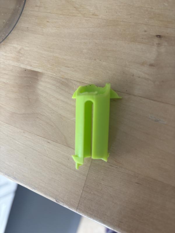 Broken mechanism that held the three layers tigether