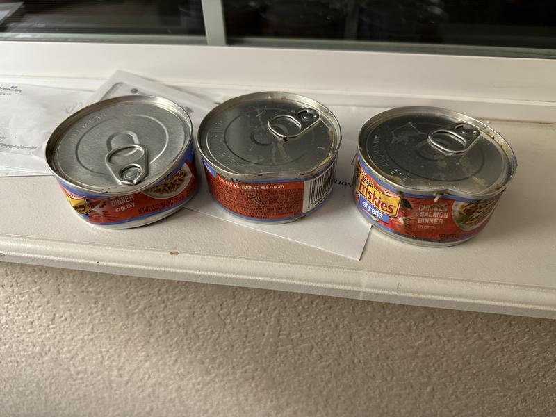 Shipping box was not damaged at all. Dented and covered in something. Most likely food.