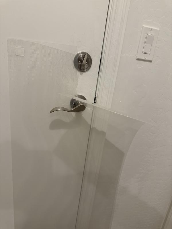 Meant to protect the door and broke soon after purchase