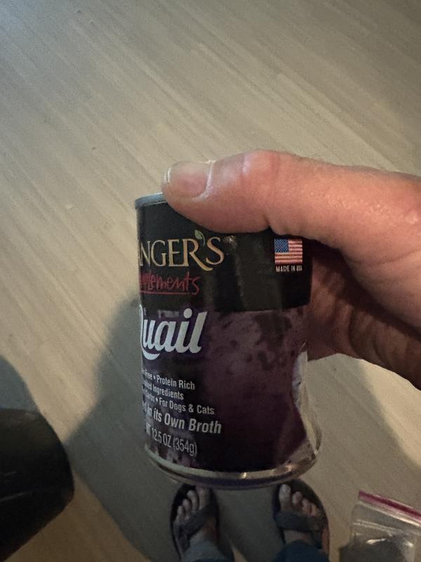 Right side view of can