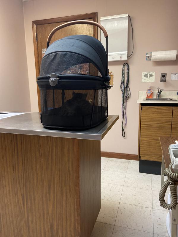 PET GEAR View 360 Booster Travel System Dog & Cat Carrier, Grey Animal