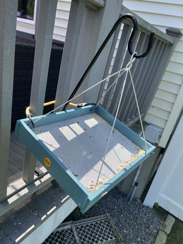 My deck is slanted which is why the tray looks slanted