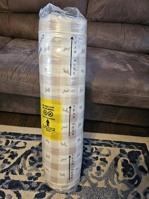 Rolled up upon arrival