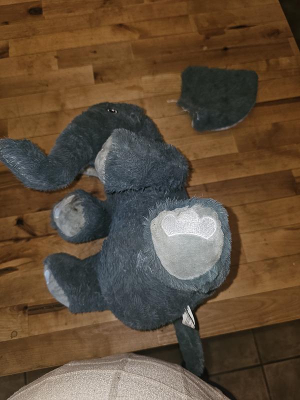 KONG Scrumplez Elephant Medium Dog Toy - Plush, Squeaky, Tug & Play - 9x8 Inches