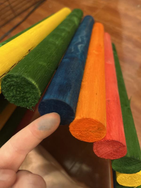 Color wipes off with any slight moisture