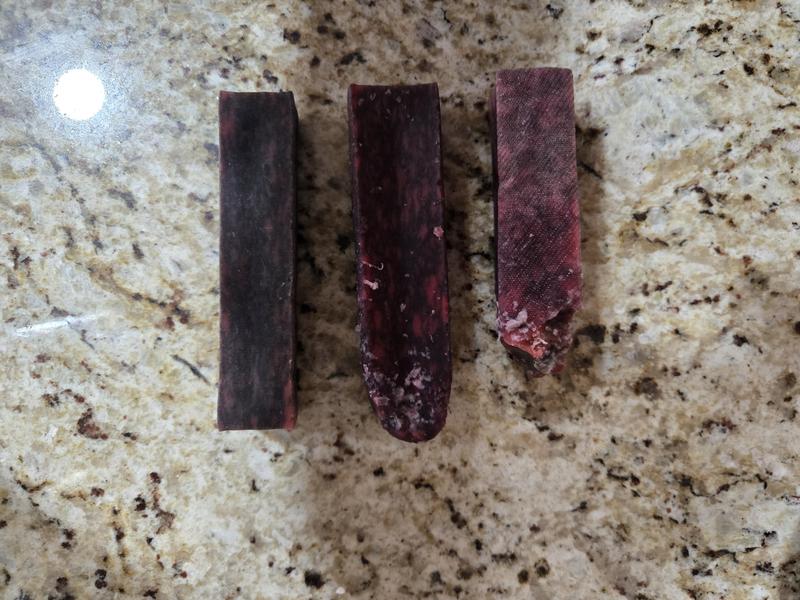 Chew comparison after 30 min of chewing