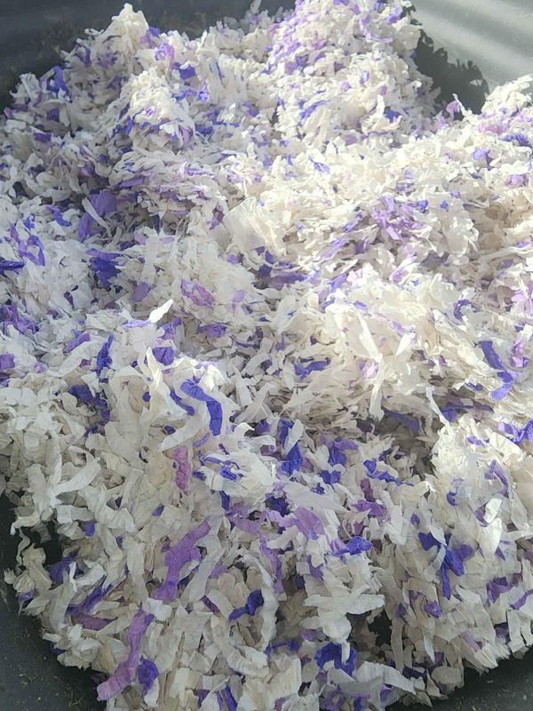 Stays clumped together but can easily be broken apart.