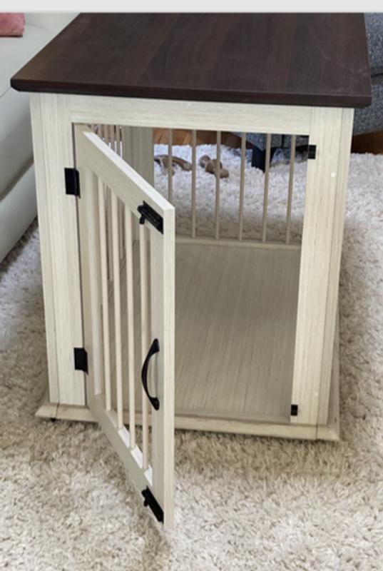 FRISCO Broadway Dog Crate End Table, Antique White