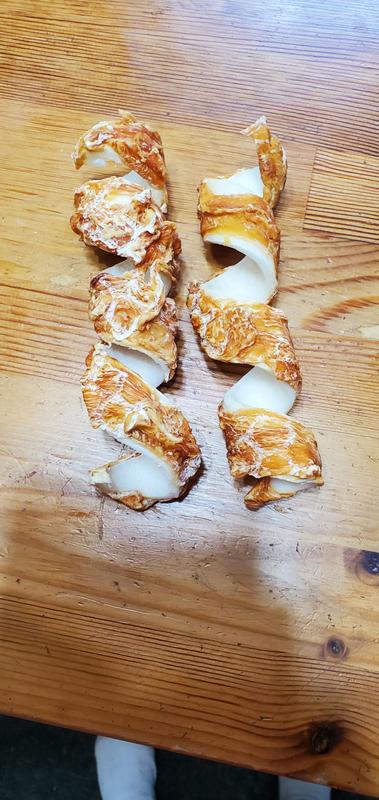 Two chews of similar size