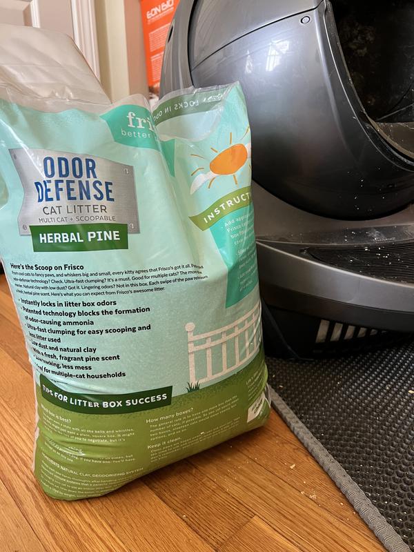 FRISCO Odor Defense Herbal Pine Scented Clumping Clay Cat Litter, 35lb